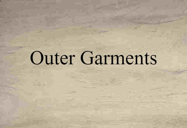 Outer Garments (noun) Definition, Meaning & Examples