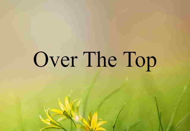 Over The Top (noun) Definition, Meaning & Examples