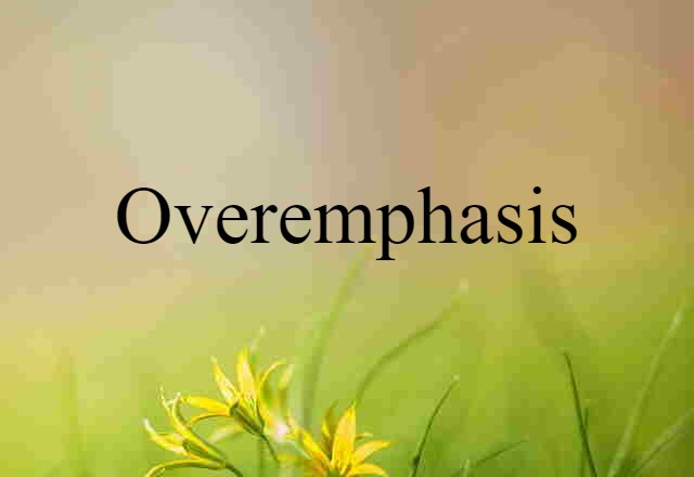 Overemphasis (noun) Definition, Meaning & Examples