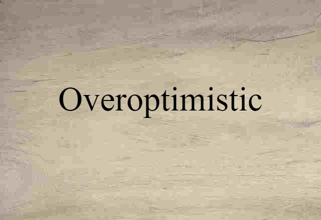 Overoptimistic (noun) Definition, Meaning & Examples