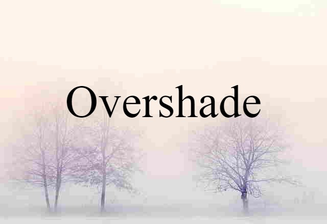 Overshade (noun) Definition, Meaning & Examples