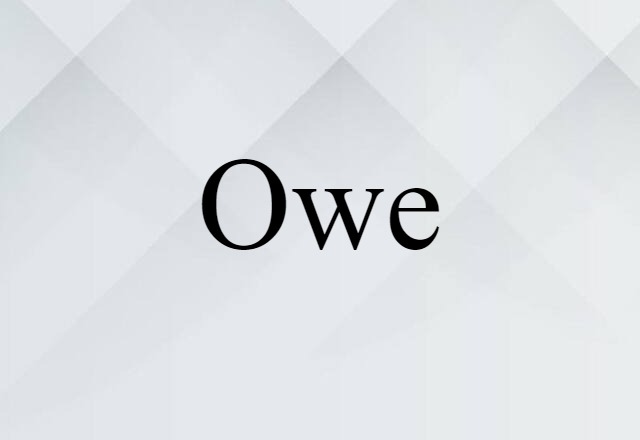 Owe (noun) Definition, Meaning & Examples