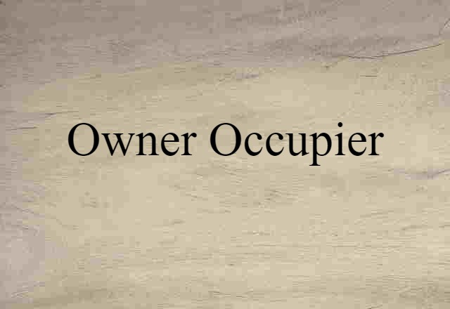 owner-occupier