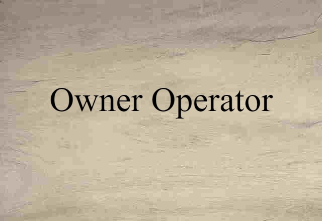 owner-operator