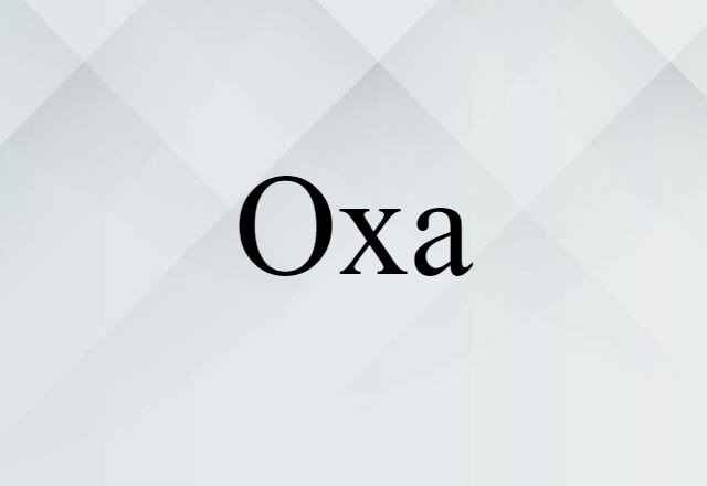 Oxa (noun) Definition, Meaning & Examples