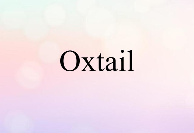 Oxtail (noun) Definition, Meaning & Examples