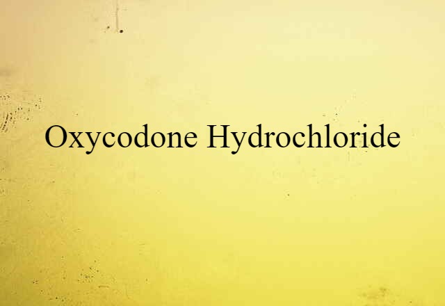 oxycodone hydrochloride