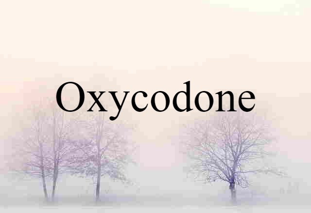 Oxycodone (noun) Definition, Meaning & Examples