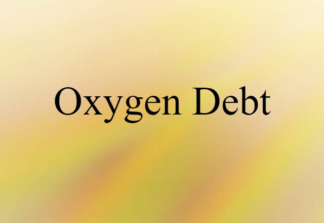 oxygen debt