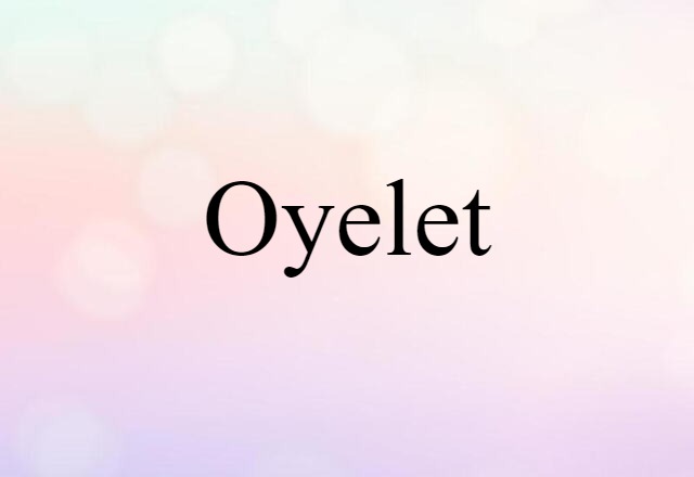 Oyelet (noun) Definition, Meaning & Examples