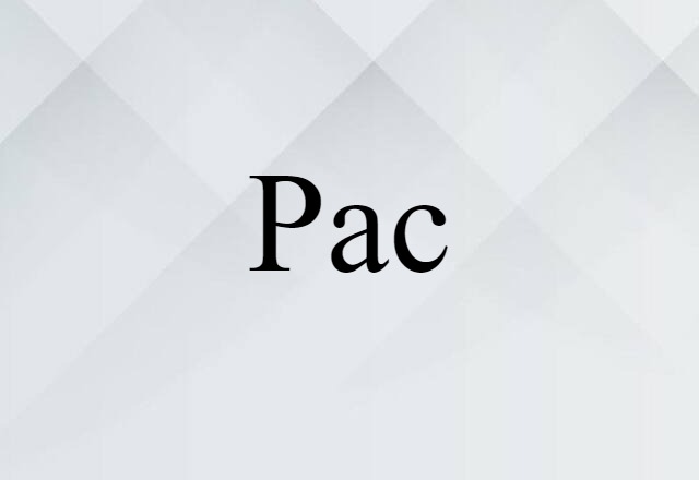 Pac (noun) Definition, Meaning & Examples