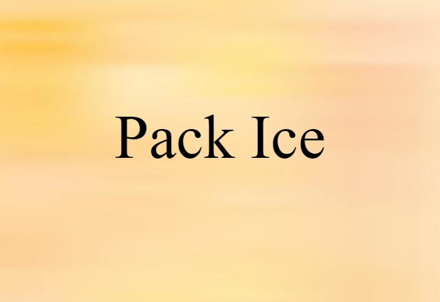 Pack Ice (noun) Definition, Meaning & Examples