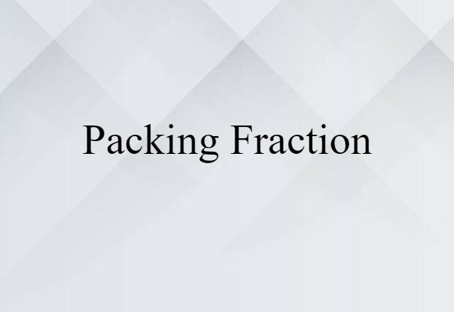 packing fraction