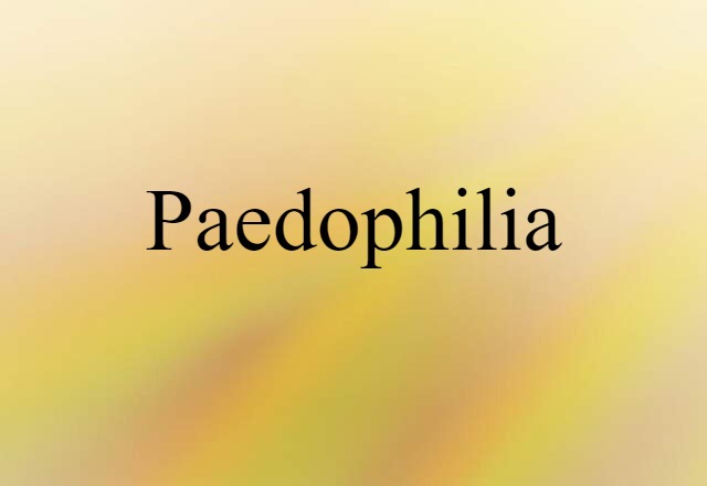 paedophilia