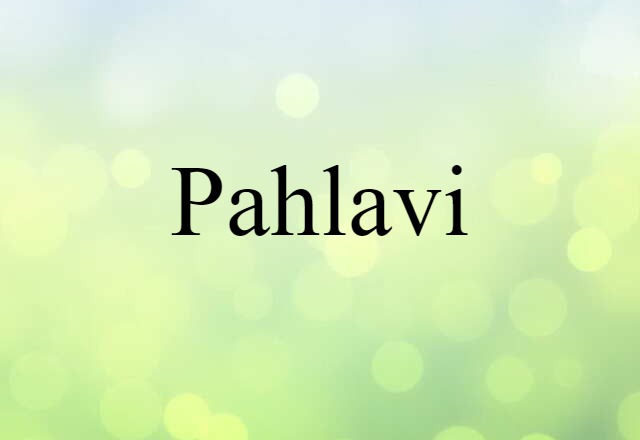 Pahlavi