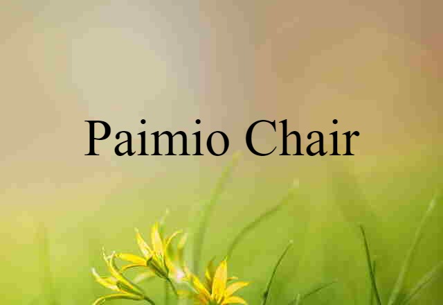 Paimio Chair (noun) Definition, Meaning & Examples