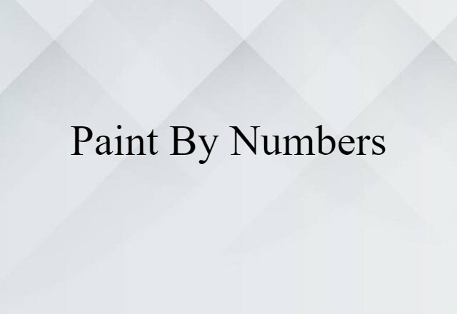 paint by numbers