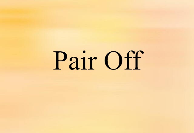 pair off