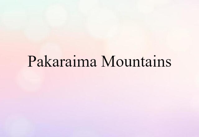 Pakaraima Mountains