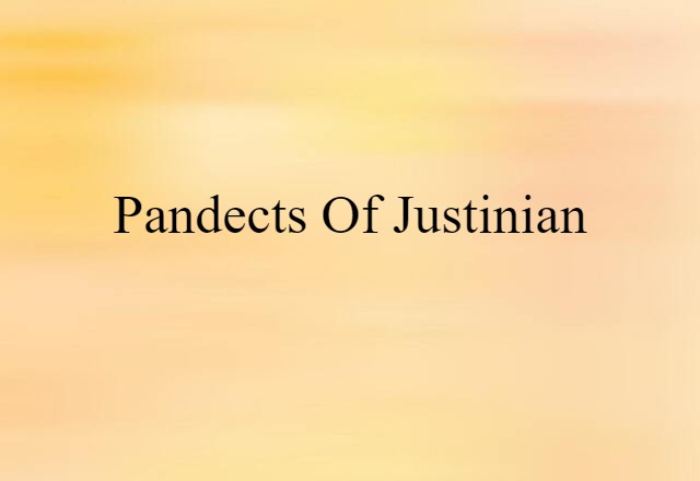 Pandects of Justinian