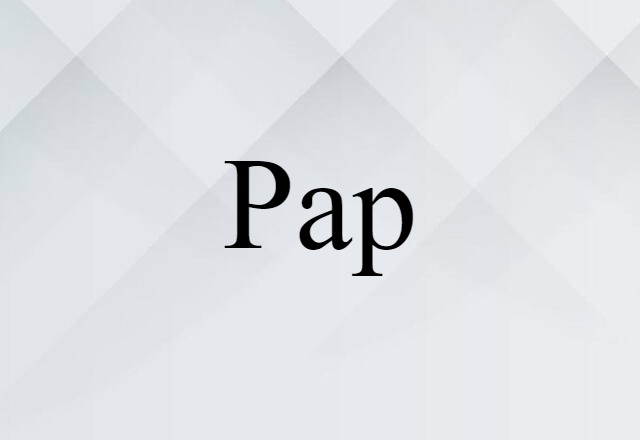 Pap (noun) Definition, Meaning & Examples