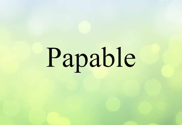 Papable (noun) Definition, Meaning & Examples