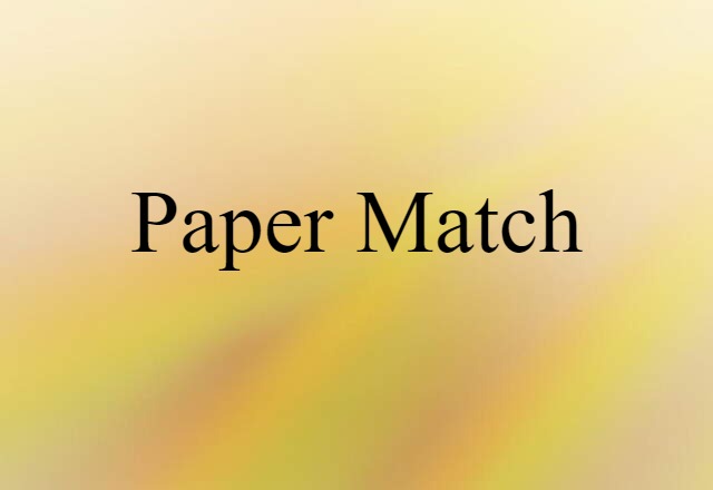 paper match