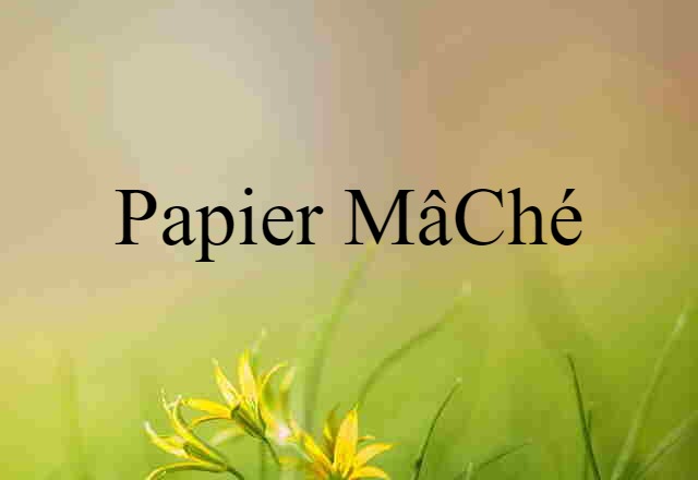 Papier-mâché (noun) Definition, Meaning & Examples