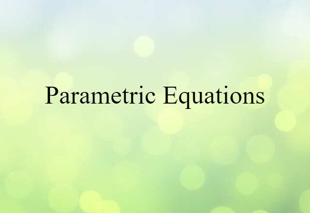 parametric equations