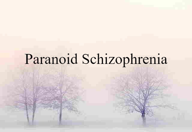 Paranoid Schizophrenia (noun) Definition, Meaning & Examples