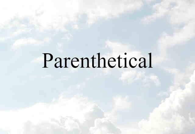 Parenthetical (noun) Definition, Meaning & Examples