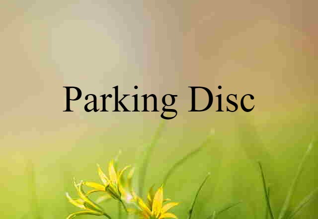 parking disc