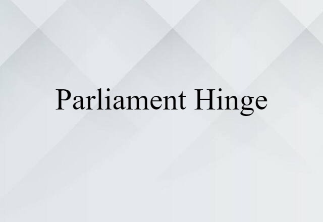 Parliament Hinge (noun) Definition, Meaning & Examples