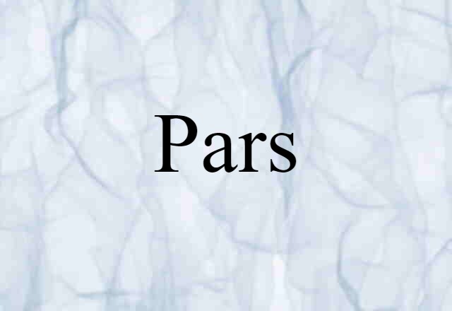 Pars (noun) Definition, Meaning & Examples