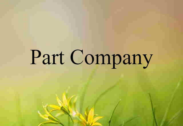 part company