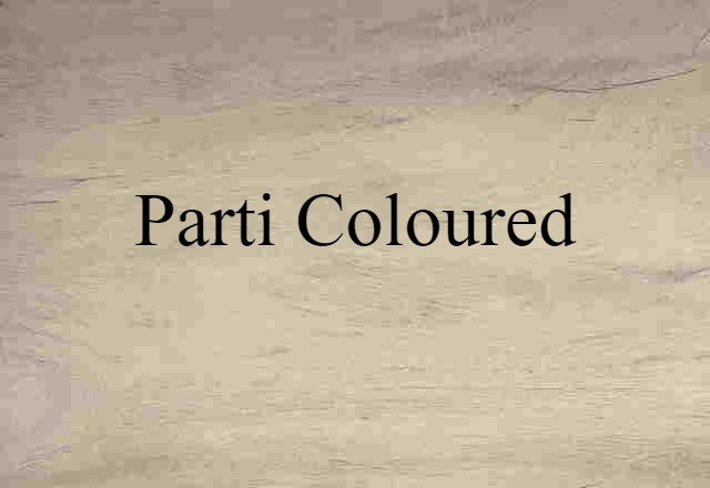 Parti-coloured (noun) Definition, Meaning & Examples