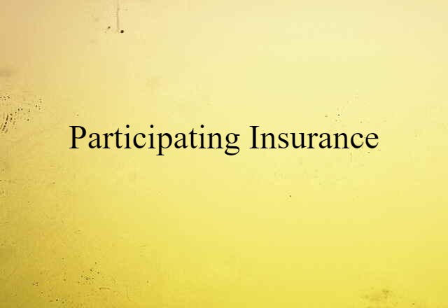 Participating Insurance (noun) Definition, Meaning & Examples