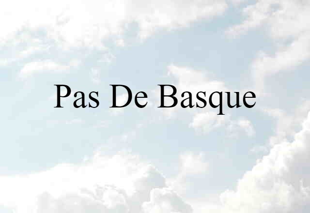 Pas De Basque (noun) Definition, Meaning & Examples