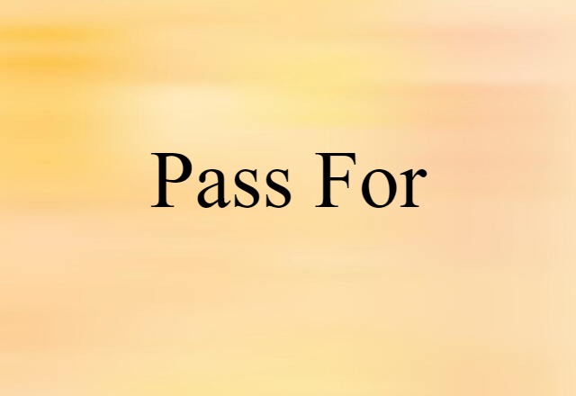 pass for