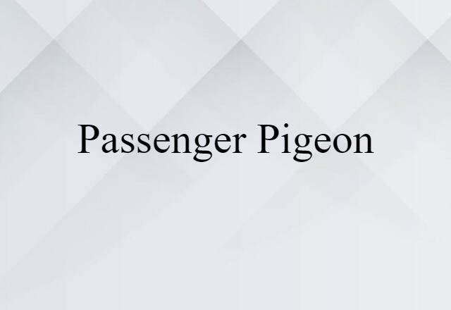 passenger pigeon