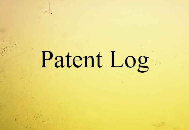 patent log