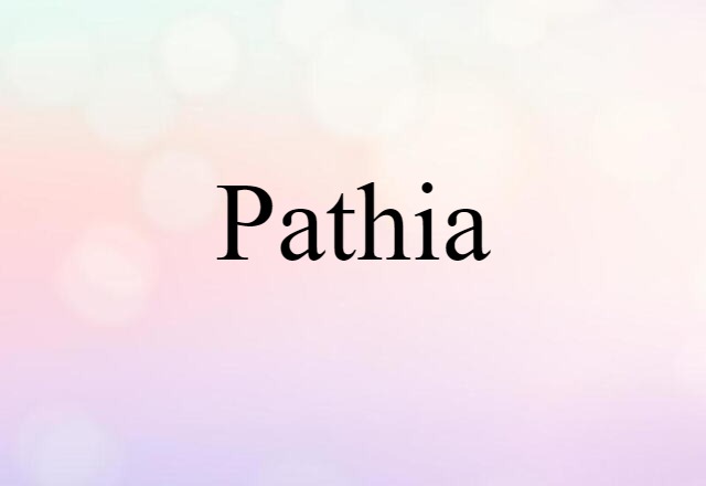 Pathia (noun) Definition, Meaning & Examples