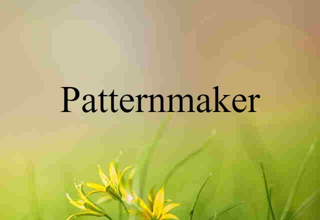 Patternmaker (noun) Definition, Meaning & Examples