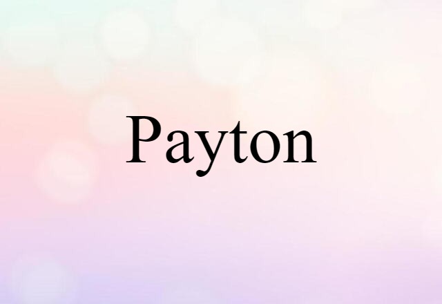 Payton (noun) Definition, Meaning & Examples