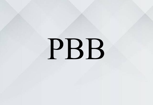 PBB (noun) Definition, Meaning & Examples