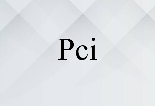 Pci (noun) Definition, Meaning & Examples