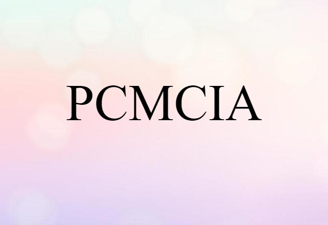 PCMCIA (noun) Definition, Meaning & Examples