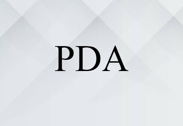 PDA (noun) Definition, Meaning & Examples