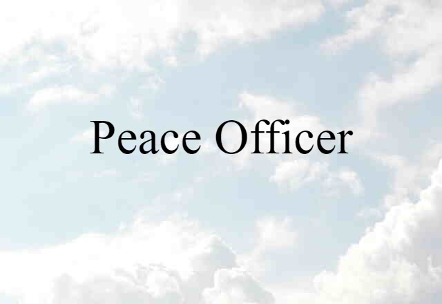 peace officer