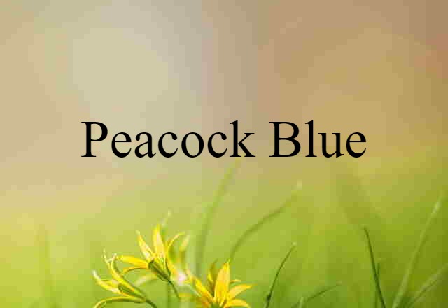 Peacock Blue (noun) Definition, Meaning & Examples